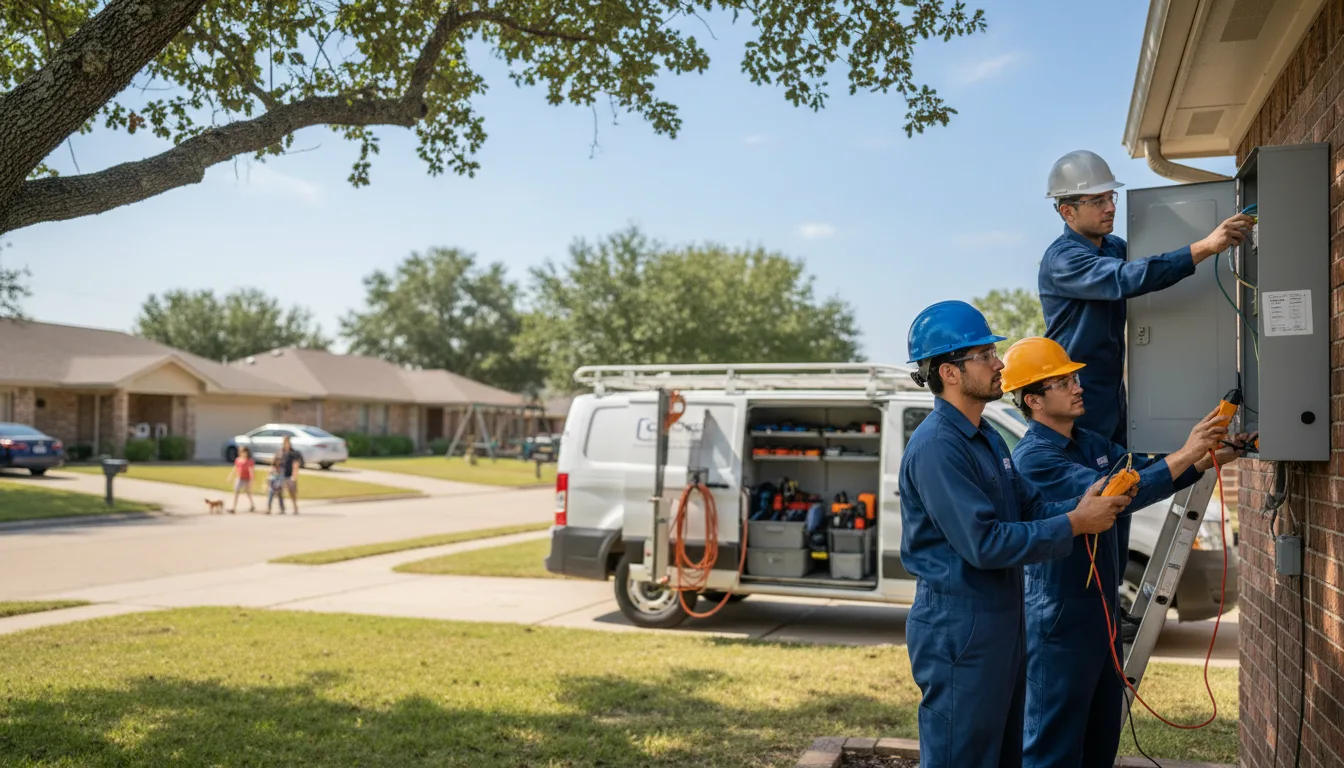 Certified electrician providing emergency electrical services in Zavalla, TX